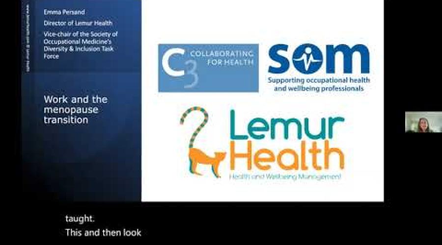 Embedded thumbnail for C3/SOM breakfast webinar on menopause and work