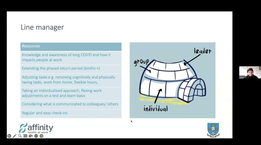 Embedded thumbnail for Supporting workers with long covid to sustain work: what do we know and what next?