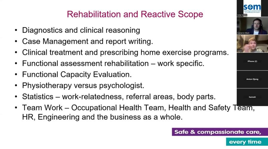 Embedded thumbnail for SOM Basics in OH webinar series 2024 - 11. What is Physiotherapy in Occupational Health?