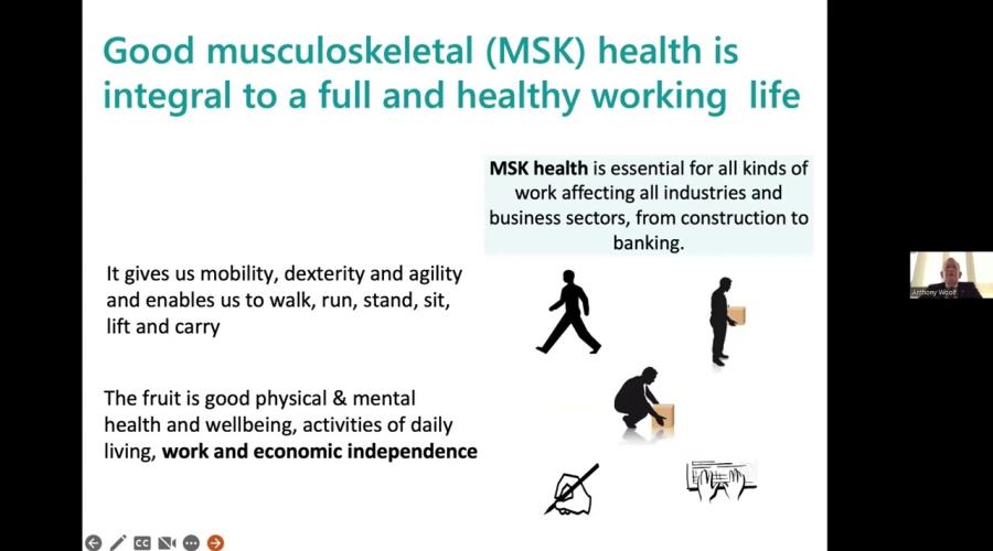 Embedded thumbnail for MSK Aware: key actions for employees and employers to support MSK Health webinar