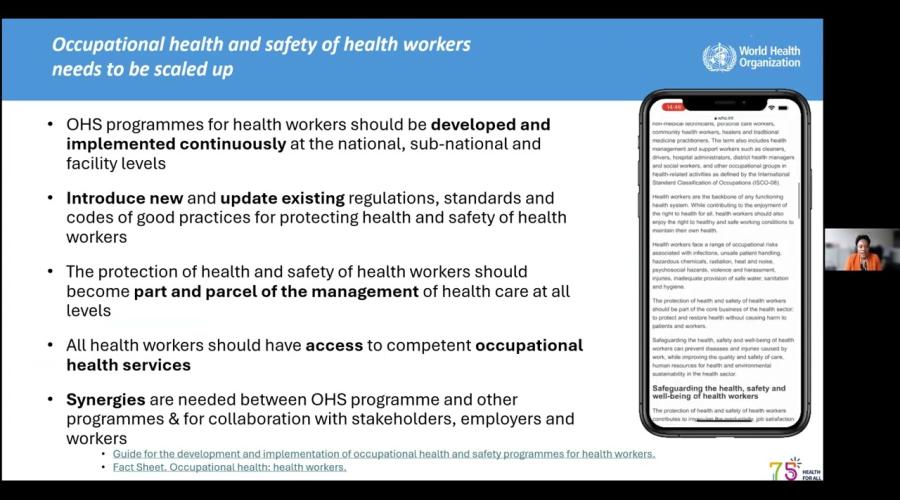 Embedded thumbnail for Basics in OH webinar series - 9 Safeguarding health, safety, and wellbeing of health workers